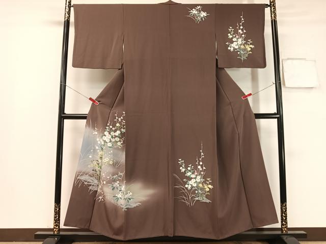 平和屋着物●訪問着　友禅　草花文　暈し染め　正絹　逸品　CABB5020vp｜平和屋