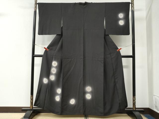 長閑やかさ屋御召しもの●短い訪問着 被子植物丸文 蛍暈し 金彩 正絹 珠玉 CABG0708yc