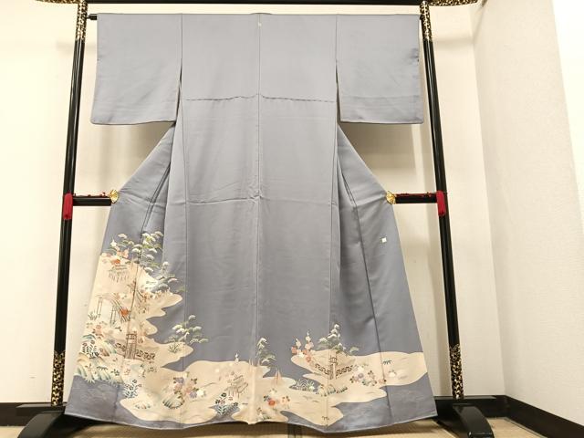 楽天市場】平和屋着物○豪華色留袖 友禅 作家物 飛鶴風景草花文 正絹