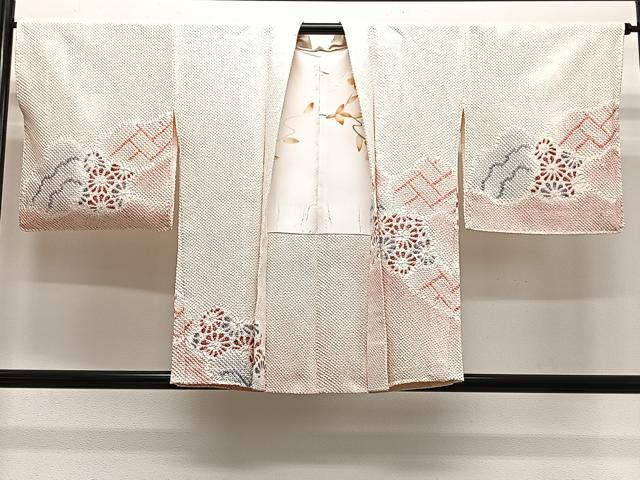 長閑やかさ屋御召しもの∞羽織 総絞り 顕花植物文 正絹 珠玉 CABG3803ua