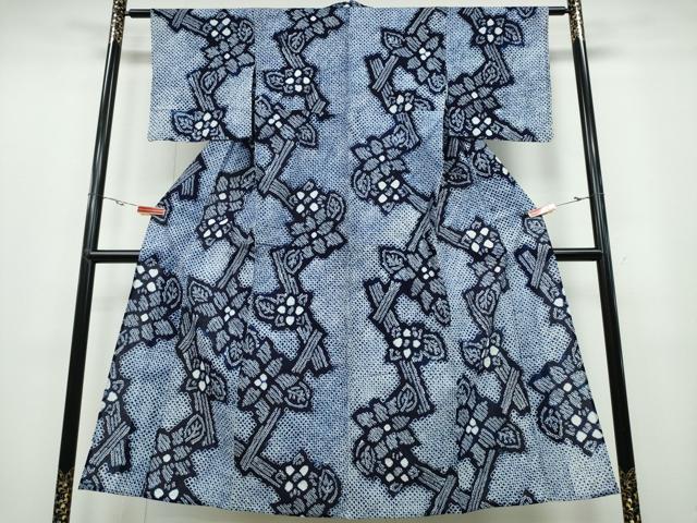 平和屋着物&there4;夏物 浴衣 有松鳴海絞り 舞花文 綿 逸品 未使用 CABA0508ng｜平和屋