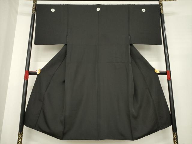 長閑やかさ屋お召しもの●成人男性 黒紋付 正絹 珠玉 AABE7576ck 着物-和服-メンズファッション