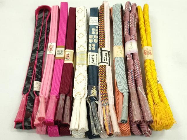 平和屋着物●和装小物 帯締め10本セット 高麗組 唐組 御岳組 鴨川組 礼装用 さが美扱い 金糸 逸品 未使用 CABF7403ju