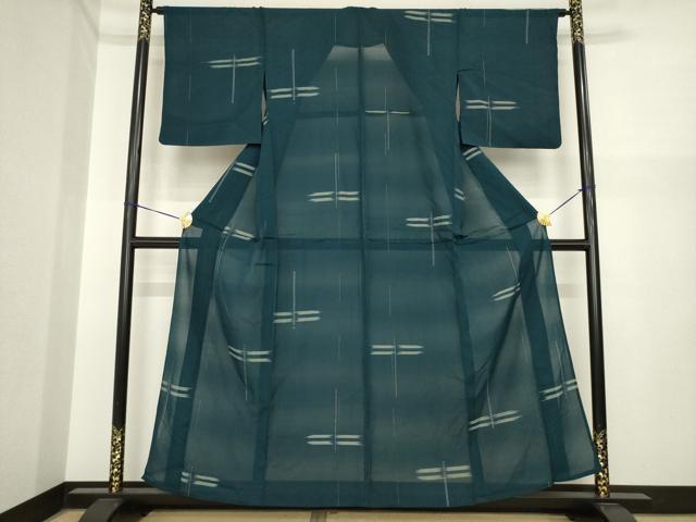 長閑やかさ屋御召しもの＊夏物 紗紬 蜻蛉 トンボ 正絹 珠玉 AABI7522ck