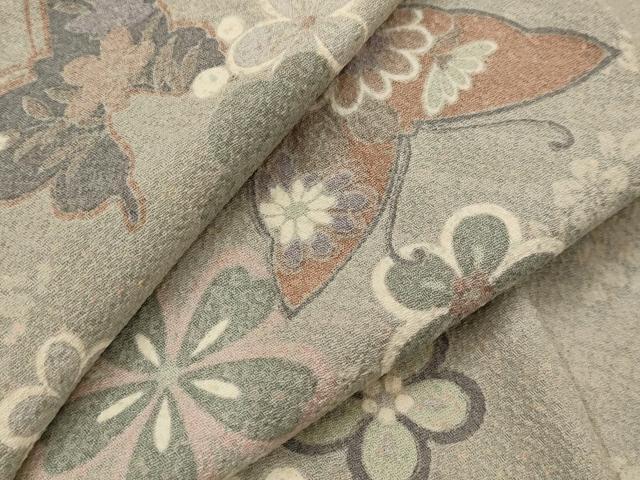 平和屋着物▽上質な小紋　単衣　花蝶文　正絹　逸品　AABI0142st｜平和屋 18,460円