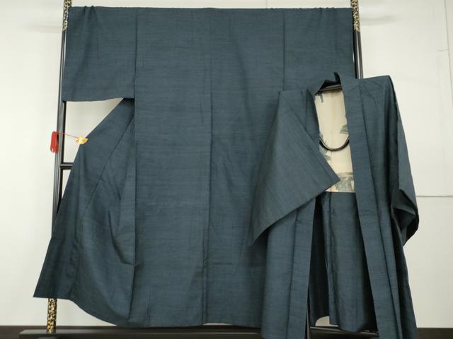 長閑やかさ屋お召しもの●成人男性 塩沢紬 合奏団 十字 正絹 珠玉 AABG9975cs