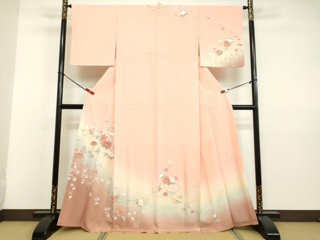 楽天市場】平和屋着物○十日町友禅作家 一梗 訪問着 枝花文 暈し染め