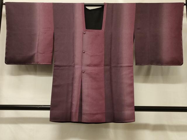長閑やかさ屋御召しもの＃道行厚地の外套 リヴァーシブル 変わり抜け道 暈し染め 黒地 やまと誂製 正絹 珠玉 CABG8062インチ