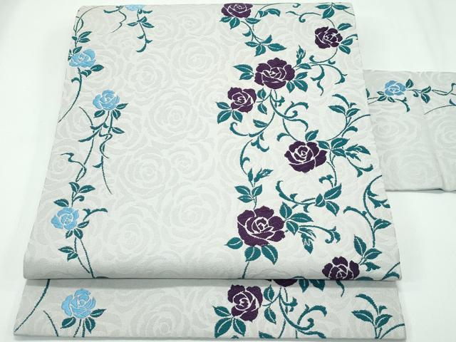 楽天市場】平和屋本店□極上 伝統工芸士 新井寛 両面 半幅帯 唐織 松鶴