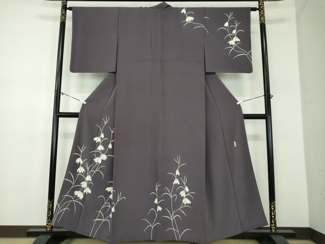 平和屋着物●本加賀友禅作家　藤村建雄　訪問着　草花文　正絹　逸品　DABD1425ps｜平和屋
