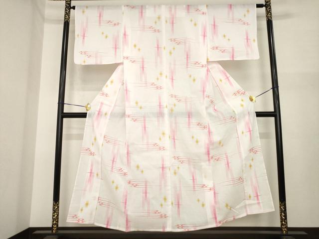 長閑やかさ屋御召しもの＊夏物 小紋 琉球絣文様 AABI7118ck