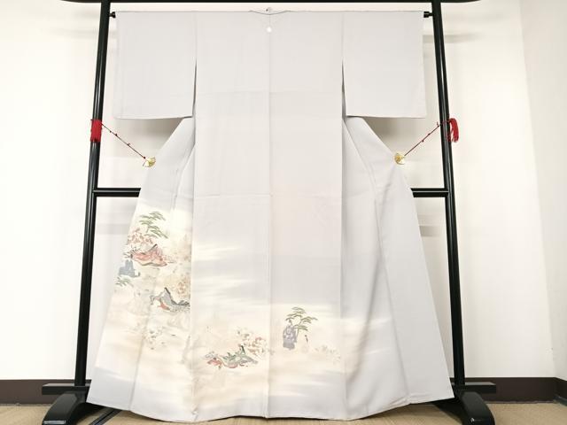 平和屋着物●豪華色留袖 寿光織 人物草花文 暈し染め 金糸 正絹 逸品 未使用 AAAM6822ph |平和屋