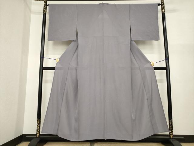長閑やかさ屋御召しもの＊夏物 色無地 絽 源氏薄墨色 正絹 珠玉 AABI7126ck