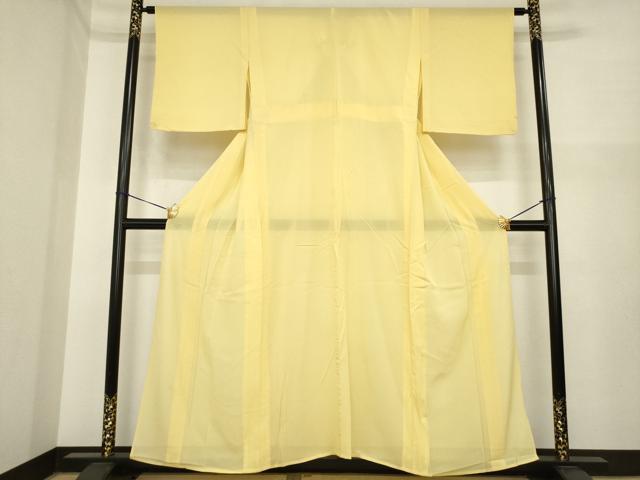 長閑やかさ屋御召しもの＊夏物 色無地 絽 唐きび色 正絹 珠玉 AABI7127ck