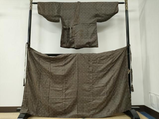 平和屋着物∞本場大島紬 龍郷絣 道中着 二部式 正絹 逸品 CABB4651yc|平和屋