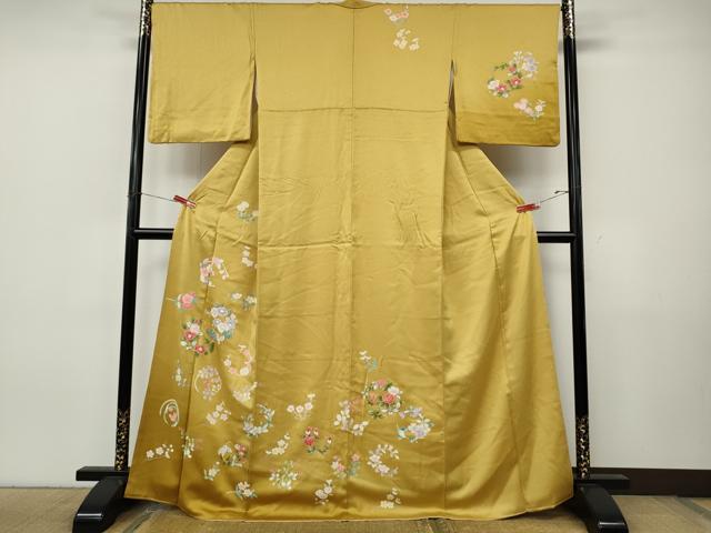 平和屋着物●訪問着　草花丸文　正絹　逸品　CABJ6510ut｜平和屋