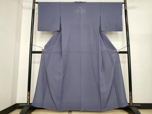 長閑やかさ屋御召しもの＊夏物 色無地 絽 濃薄墨色 正絹 珠玉 AABI7134ck