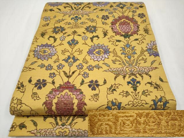 平和屋本店□極上 撫松庵 六通柄京袋帯 横段吉祥文