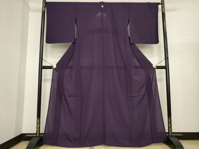 長閑やかさ屋御召しもの＊夏物 色無地 絽 黒紅色 正絹 珠玉 AABI7142ck