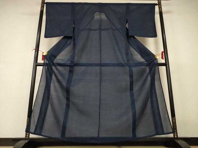 長閑やかさ屋御召しもの＊夏物 色無地 芝紋紗 褐返色 正絹 珠玉 AABI7764jd