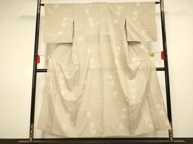 平和屋着物▽上質なお召 単衣 抽象文 正絹 逸品 CAAW1377xi