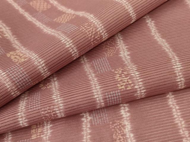 平和屋着物＊夏物 小紋 絽 市松間道 暈し染め 洗える着物 AABF9459jd｜平和屋 16,380円