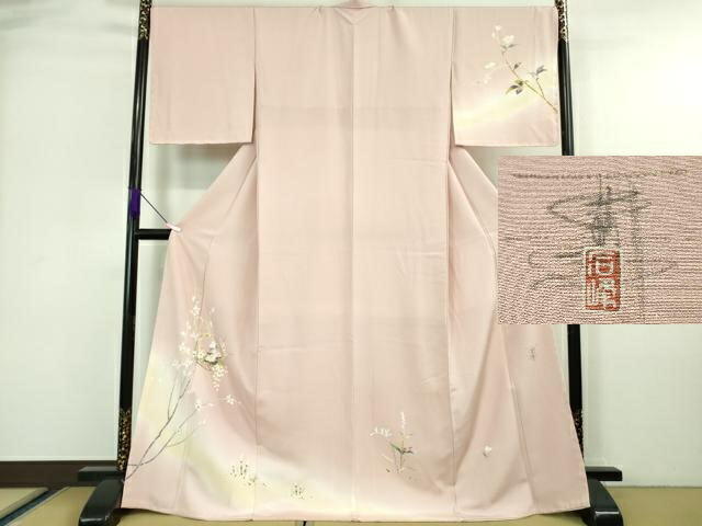 専用です★逸品　京加賀友禅作家　百貫石峰　一つ身着物、被布 楽天市場】【加賀友禅作家 百貫石峰先生】反物◇附下 付下げ