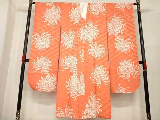 長閑やかさ屋御召しもの●振袖用長襦袢 袷 菊 正絹 珠玉 AABE8198ck