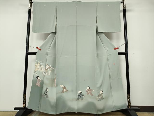 長閑やかさ屋御召しもの●十日町友禅絵書き 関口遼一 色留袖 御坊さん命のせんたく 暈し染め 金彩 正絹 珠玉 CABG5416ut