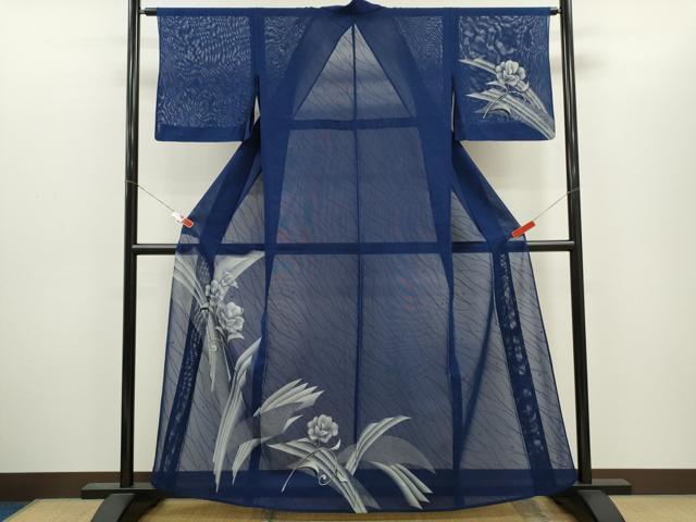 長閑やかさ屋お召しもの＊夏物 短い訪問着 紗 枝花文 正絹 珠玉 CABH7743ze