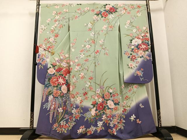 楽天市場】平和屋着物○豪華振袖 友禅 作家物 泰和 更紗花文 暈し染め