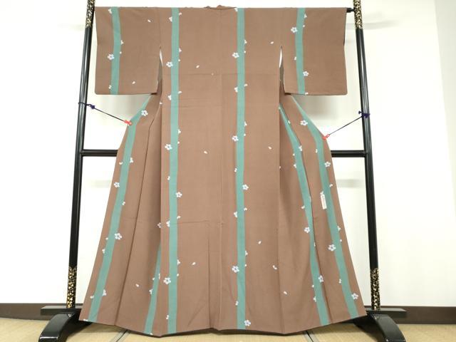 長閑やかさ屋御召しもの●領域的あやつり人形師 辻村寿三郎 ジュサブロー 小紋 舞桜抜け道 高島屋取りまわし 正絹 珠玉 DABF1193ud