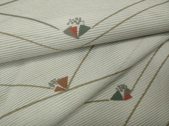 長閑やかさ屋御召しもの＊夏物 小紋 絽 吉祥花文 洗える御召しもの CAAW3132ut