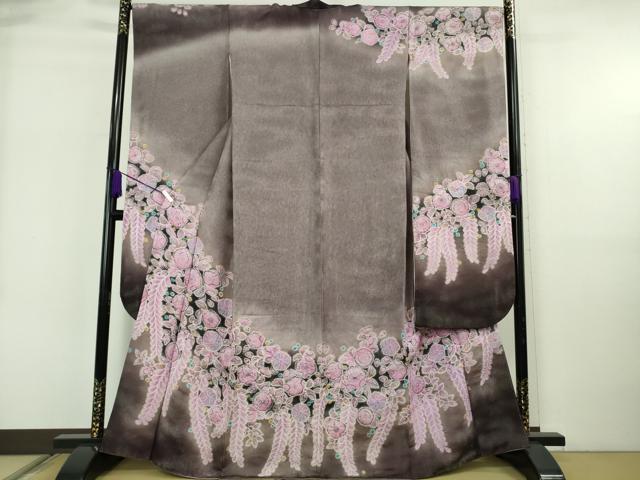 長閑やかさ屋中央局●より良い 振袖 執筆者物 辻が花 暈し染め 銀通し地 まるやま取りまわし 珠玉 DZAB6712kh6