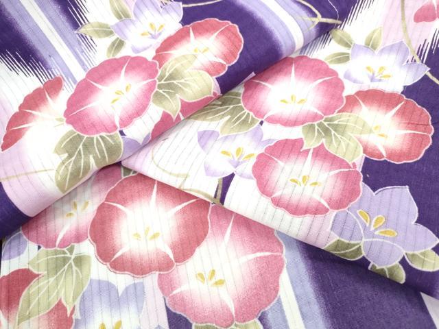 長閑やかさ屋御召しもの∴夏物 浴衣 槿花 綿 珠玉 CABE9093ng