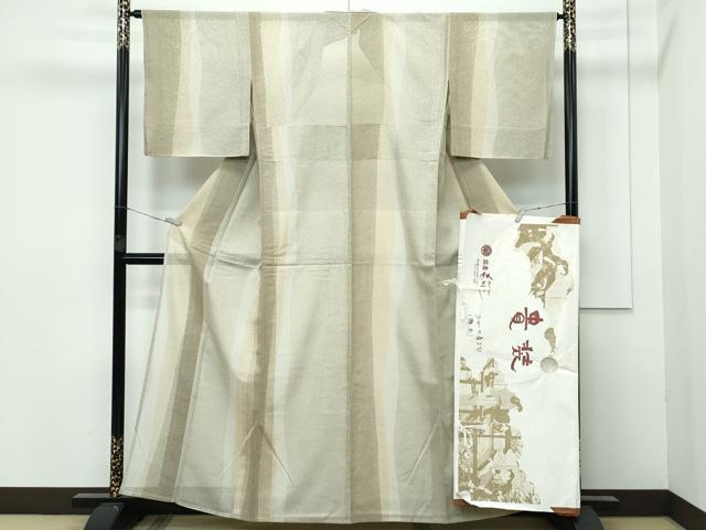 長閑やかさ屋御召しもの■飛び切り 夏物 銀座もとじ 小紋 紗 立波文 抜け道 たとう紙付き添い人 珠玉 未当て嵌める CZAA3147s5