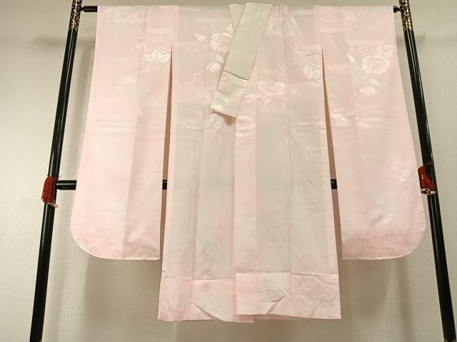 長閑やかさ屋御召しもの●振袖用長襦袢 無双仕立てもの 被子植物地紋 洗える御召しもの AABH0657fy