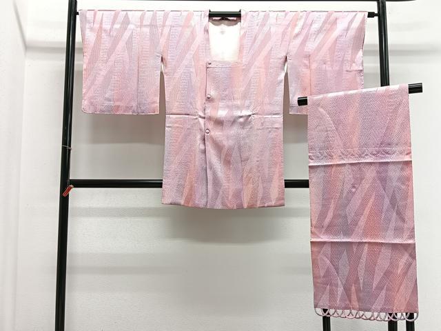 長閑やかさ屋御召しもの＃道行厚地の外套 ふくれ織 斜線文 肩かけ付き添い人 鈴乃屋取りまわし 正絹 珠玉 未当て嵌める CABE5017ua