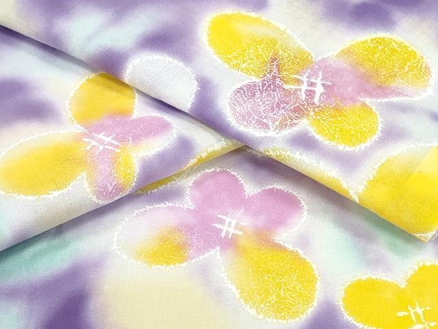 長閑やかさ屋御召しもの∴夏物 流行り物ブランド名 hiromichi nakano ヒロミチナカノ 浴衣 舞蝶文 綿 珠玉 CABE9102ng