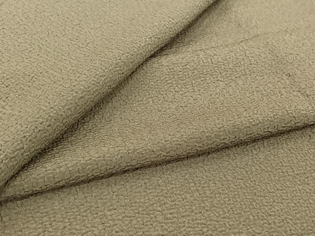 長閑やかさ屋御召しもの▽色無地 単衣 柳赤銅色 洗える御召しもの AABI7609jh