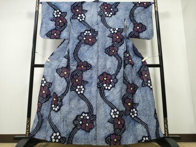 平和屋着物&there4;夏物 浴衣 有松鳴海絞り 流水舞花文 綿 逸品 CAAY4511ng｜平和屋
