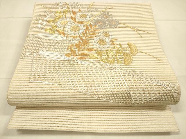 平和屋着物＊夏物　絽塩瀬　九寸名古屋帯　駒刺繍　総刺繍　蜻蛉　正絹　逸品　DAAX5926cm 楽天市場】平和屋着物＊夏物 絽塩瀬 九寸名古屋帯 駒刺繍 総刺繍 蜻蛉