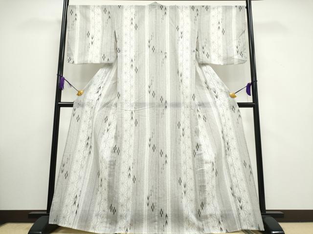 平和屋着物∴夏物 浴衣 コシノジュンコ JUNKO KOSHINO  麻の葉間道 綿 逸品 CAAW1048ng