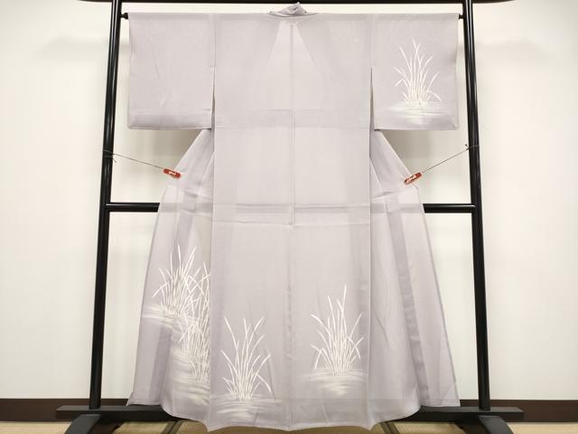 長閑やかさ屋お召しもの＊夏物 短い訪問着 絽 木賊文 正絹 珠玉 CABG3280tx