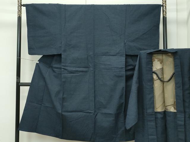 長閑やかさ屋御召しもの■御前上等 成人男性 綿薩摩 綿織物 合奏団 100亀甲 羽織紐付き 珠玉 CZAA4623s6