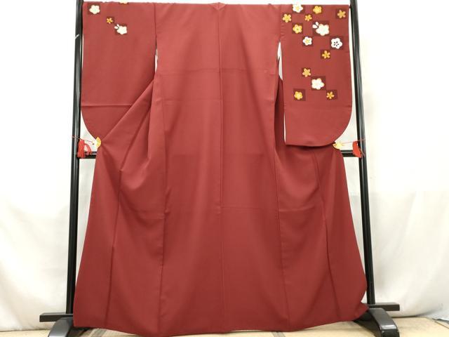 楽天市場】平和屋着物○小振袖 二尺袖 舞花文 黒地 洗える着物