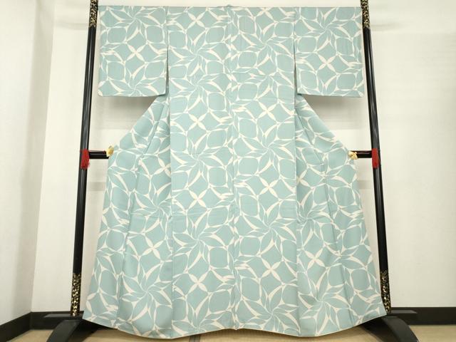 平和屋着物●上質な小紋 幾何学花文 正絹 逸品 AABE9249ck|平和屋