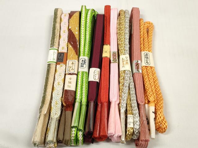 平和屋着物●和装小物 帯締め10本セット 礼装用 組紐 高麗組 角源氏組 金銀糸 逸品 未使用 DABC1201zzz