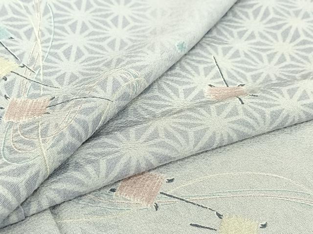 平和屋着物▽上質な小紋 単衣 糸巻文 正絹 逸品 AABI2150jh|平和屋