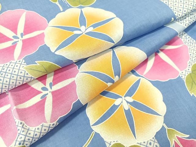 長閑やかさ屋御召しもの∴夏物 浴衣 トンボ 槿花 綿 珠玉 CABG1991vp
